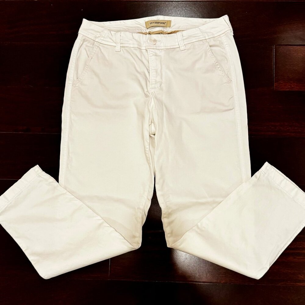 Liverpool white khakis, size 8